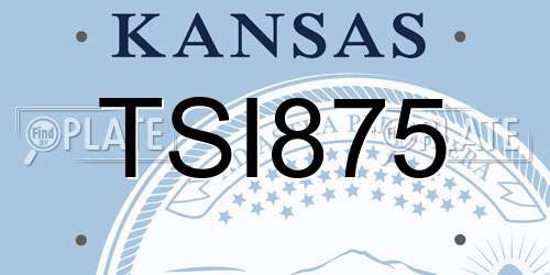 TSI875 Kansas License Plate