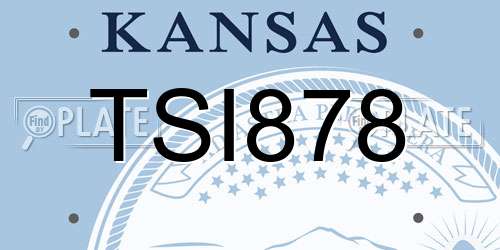 TSI878 Kansas License Plate