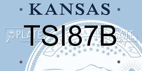 TSI87B Kansas License Plate