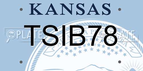 TSIB78 Kansas License Plate