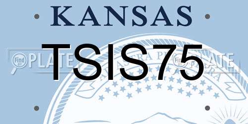 TSIS75 Kansas License Plate