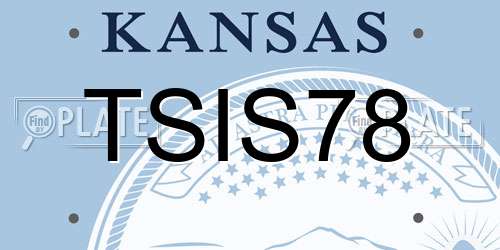 TSIS78 Kansas License Plate