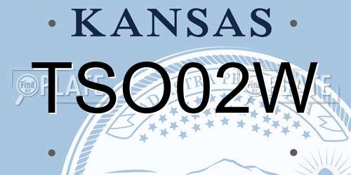 TSO02W Kansas License Plate