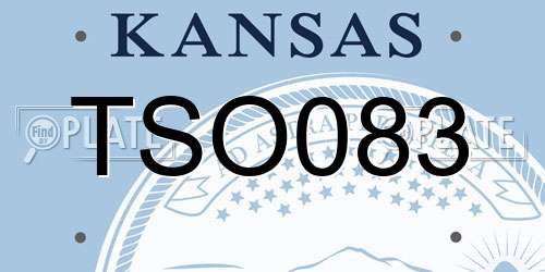 TSO083 Kansas License Plate