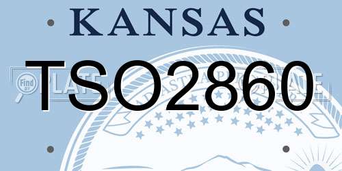 TSO2860 Kansas License Plate