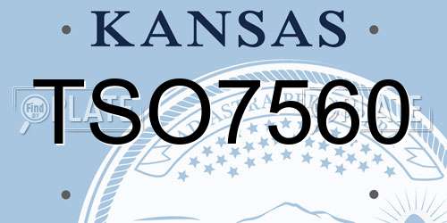 TSO7560 Kansas License Plate