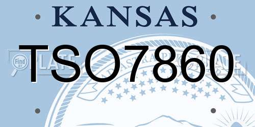 TSO7860 Kansas License Plate