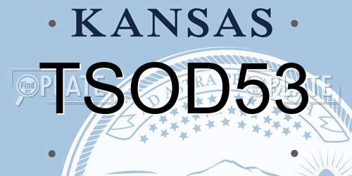 TSOD53 Kansas License Plate