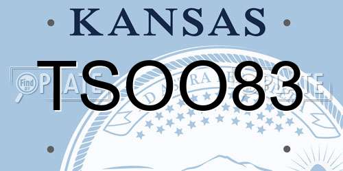TSOO83 Kansas License Plate