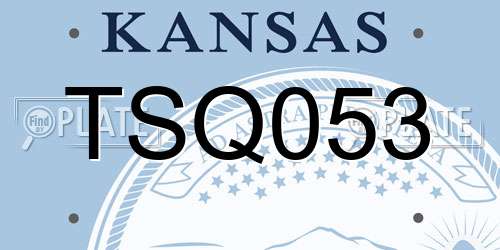 TSQ053 Kansas License Plate