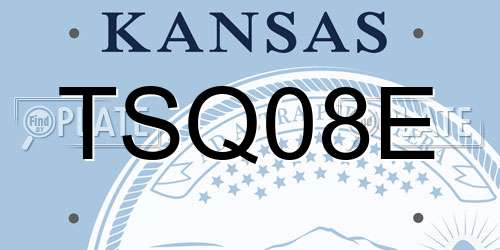 TSQ08E Kansas License Plate