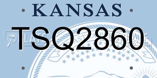 TSQ2860 Kansas License Plate