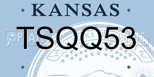 TSQQ53 Kansas License Plate