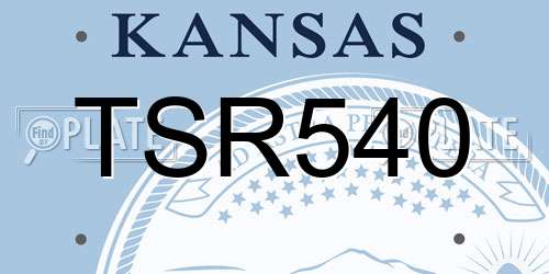 TSR540 Kansas License Plate
