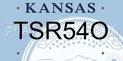 TSR54O Kansas License Plate