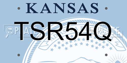 TSR54Q Kansas License Plate