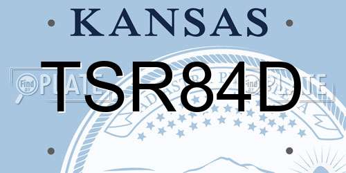 TSR84D Kansas License Plate