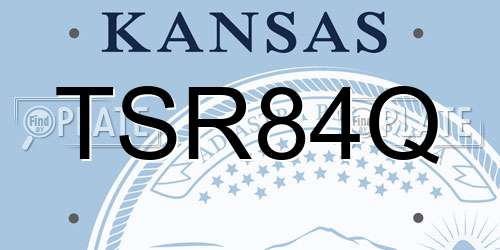 TSR84Q Kansas License Plate