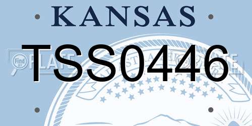 TSS0446 Kansas License Plate