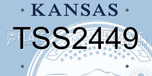 TSS2449 Kansas License Plate