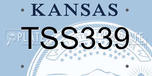 TSS339 Kansas License Plate
