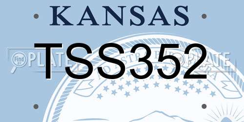 TSS352 Kansas License Plate