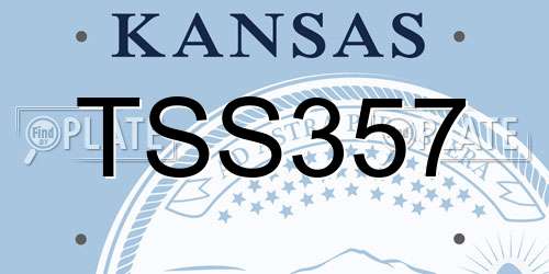 TSS357 Kansas License Plate