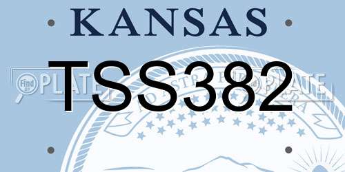 TSS382 Kansas License Plate