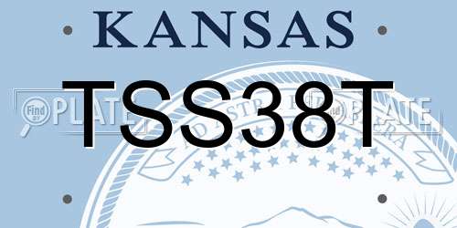 TSS38T Kansas License Plate