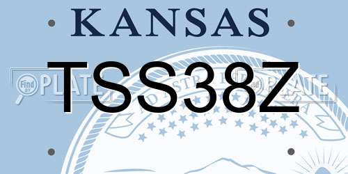 TSS38Z Kansas License Plate