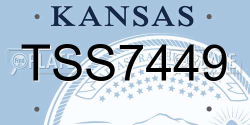 TSS7449 Kansas License Plate