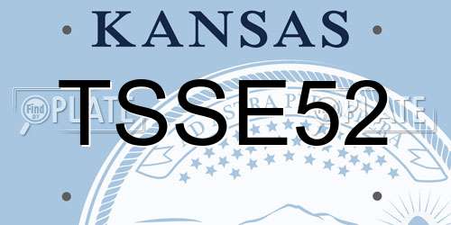 TSSE52 Kansas License Plate