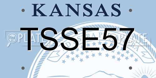 TSSE57 Kansas License Plate