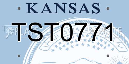 TST0771 Kansas License Plate