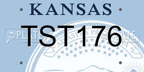 TST176 Kansas License Plate