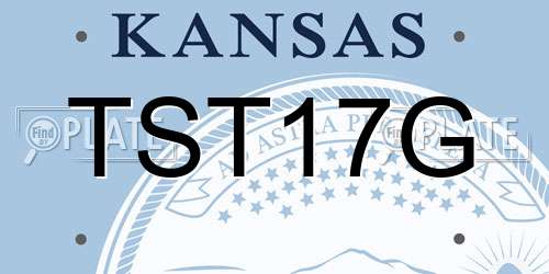 TST17G Kansas License Plate