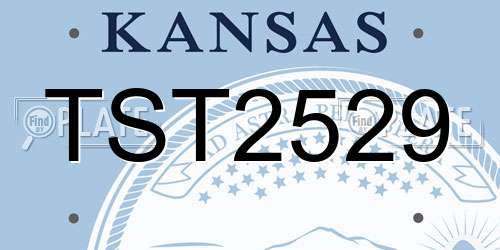 TST2529 Kansas License Plate