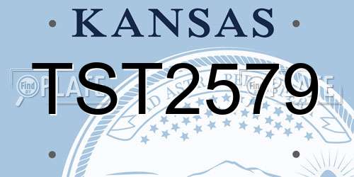 TST2579 Kansas License Plate