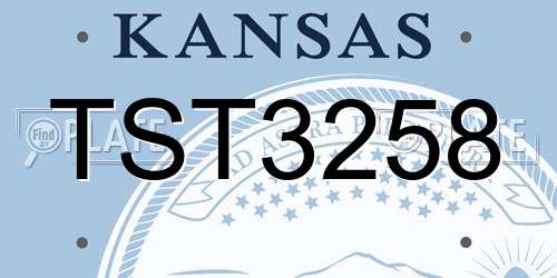 TST3258 Kansas License Plate