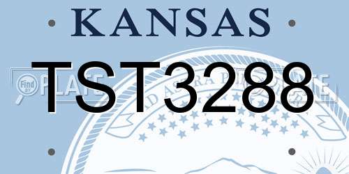 TST3288 Kansas License Plate