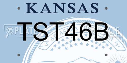 TST46B Kansas License Plate