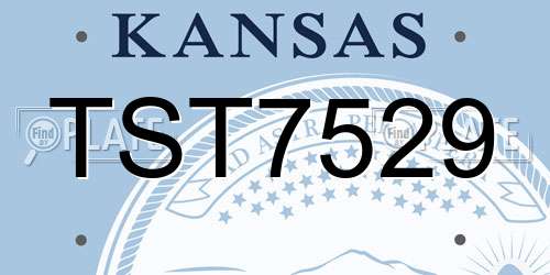 TST7529 Kansas License Plate