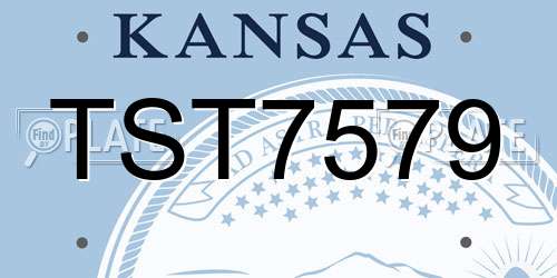TST7579 Kansas License Plate