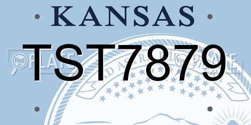 TST7879 Kansas License Plate
