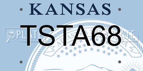 TSTA68 Kansas License Plate