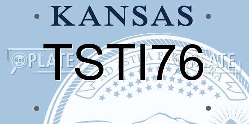 TSTI76 Kansas License Plate