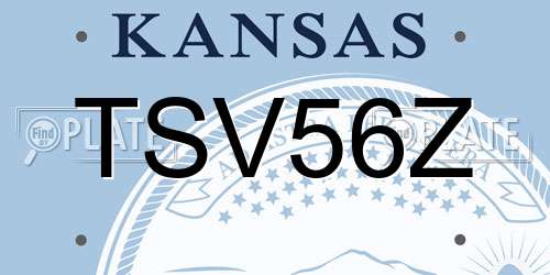 TSV56Z Kansas License Plate