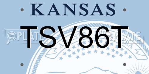 TSV86T Kansas License Plate