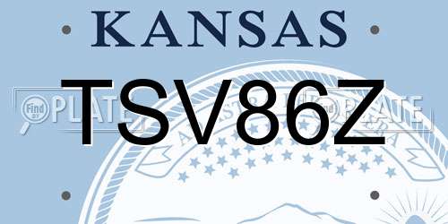 TSV86Z Kansas License Plate
