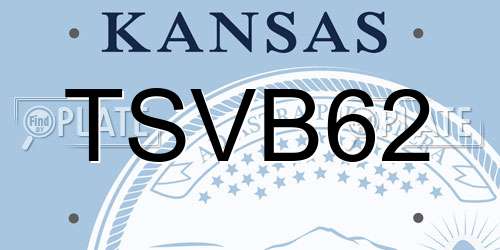 TSVB62 Kansas License Plate